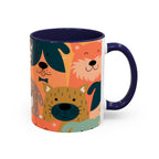 Puppy Parade Accent Mug — Original Colorful Dog Pattern Ceramic Cup