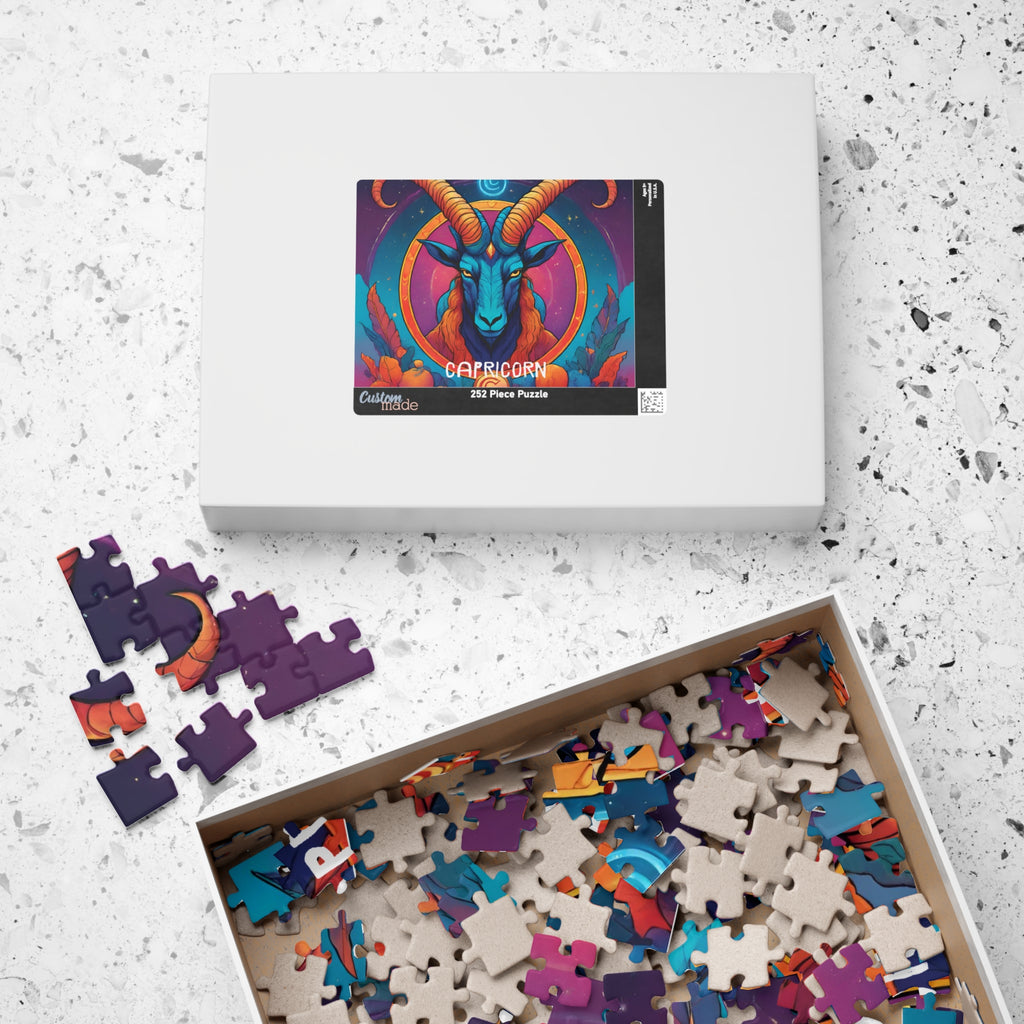 Capricorn Zodiac Goat Puzzle — Original Astrological Jigsaw, 252 Pieces