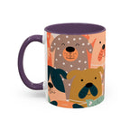 Puppy Parade Accent Mug — Original Colorful Dog Pattern Ceramic Cup