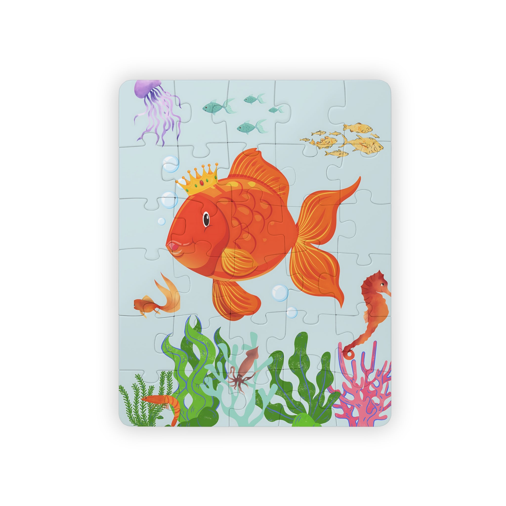 Kids 30-Piece Puzzle — Colorful Goldfish Ocean Scene | Exclusive Design