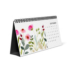Blossoming in the Field — 2027 Desk Calendar | Original Watercolor Wildflower Design | Monthly Grid | Tent-Style