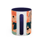Puppy Parade Accent Mug — Original Colorful Dog Pattern Ceramic Cup