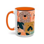 Puppy Parade Accent Mug — Original Colorful Dog Pattern Ceramic Cup