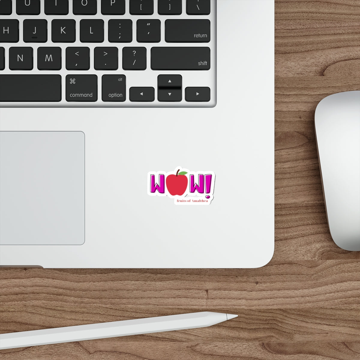 W🍎W! — Pop Art Apple Exclamation Die-Cut Sticker | Fruits of Amalthea