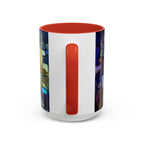Stained Glass Mosaic Accent Mug — Original Abstract Art Ceramic Cup