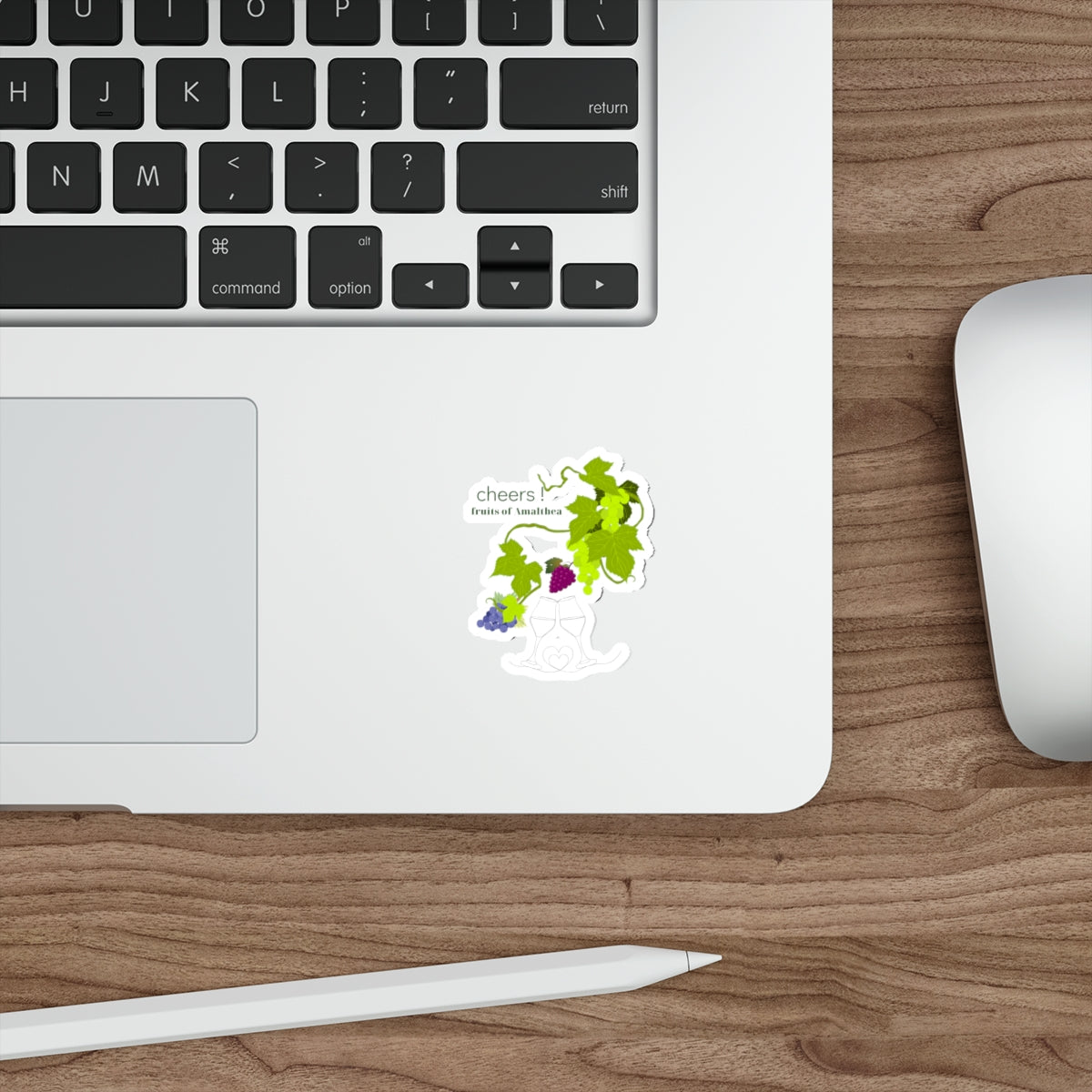 Cheers! — Wine & Grapevine Botanical Die-Cut Sticker | Fruits of Amalthea