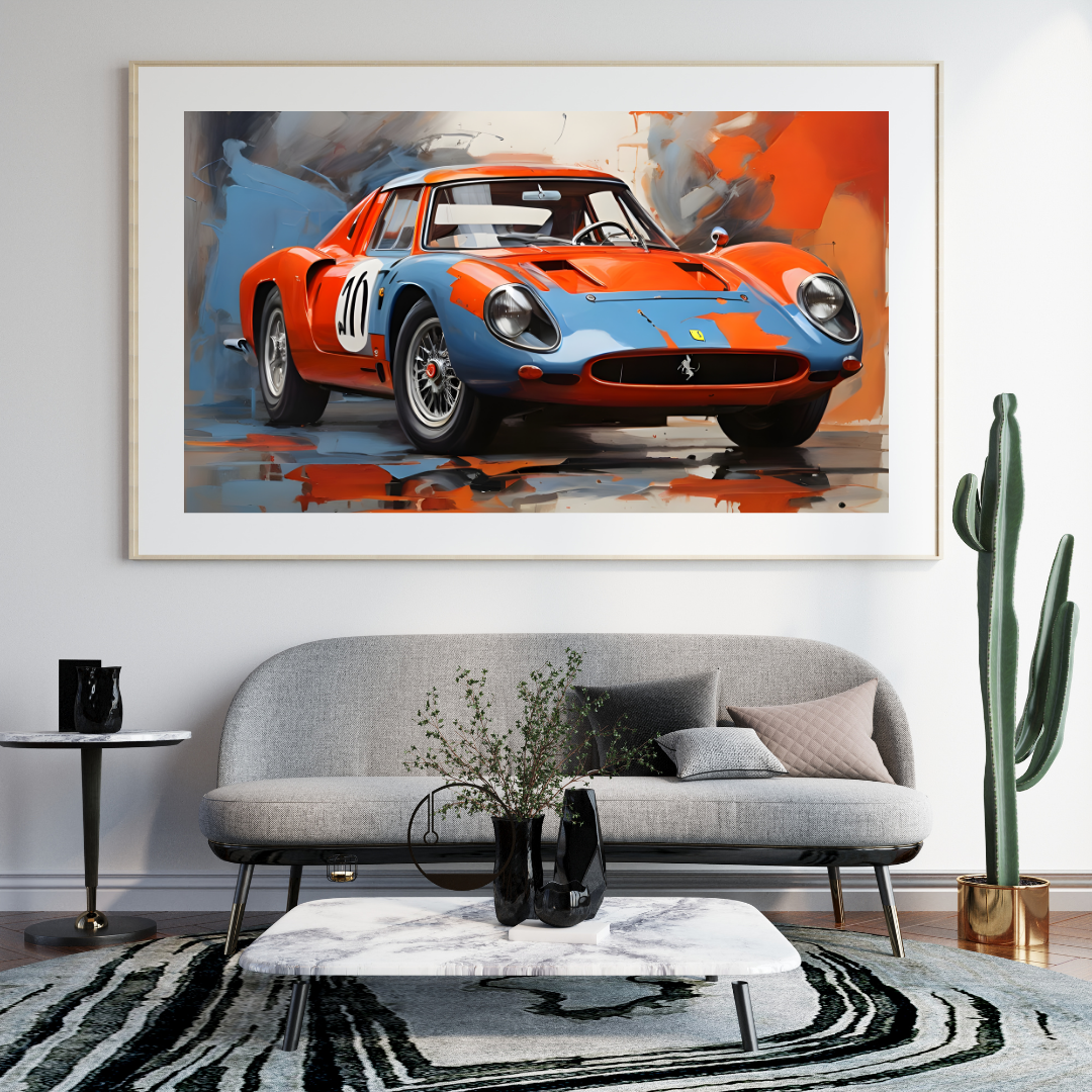 Ferrari 250 LM — Original Abstract Acrylic Racing Car Art Poster