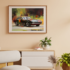 Maserati Ghibli — Original Abstract Vintage Car Art Poster