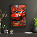 Aston Martin Rapide — Original Red Sports Car Art Poster