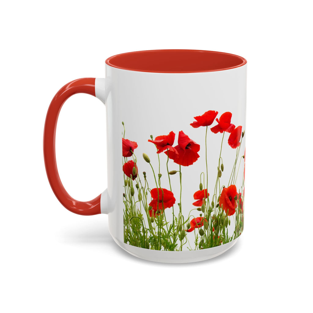 Poppy Field Accent Mug — Original Floral Ceramic Cup