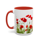Poppy Field Accent Mug — Original Floral Ceramic Cup