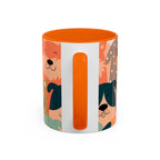 Puppy Parade Accent Mug — Original Colorful Dog Pattern Ceramic Cup