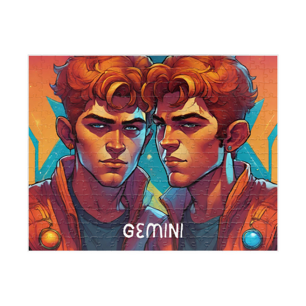Gemini Zodiac Puzzle — Original Double Portrait Jigsaw, 252 Pieces
