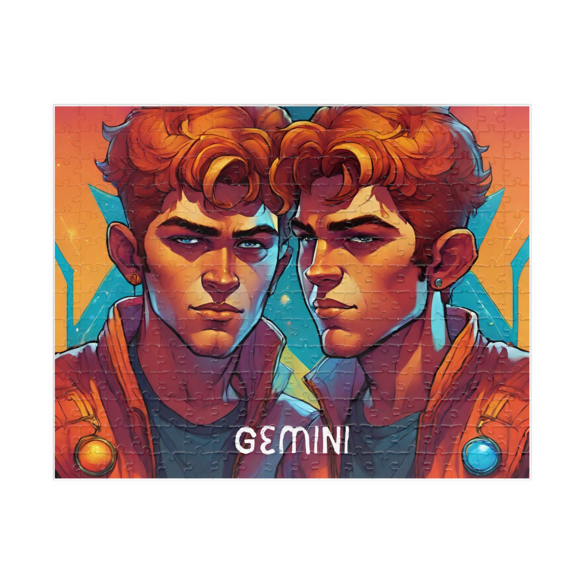 Gemini Zodiac Puzzle — Original Double Portrait Jigsaw, 252 Pieces