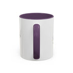 Music Notes Accent Mug — Original Watercolor Treble Clef Ceramic Cup