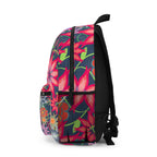 Floral Night Sky Backpack — Colorful Boho Flower Print Everyday Bag