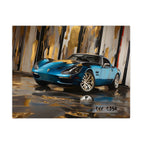 TVR T350 — Original Abstract Blue Sports Car Art Poster