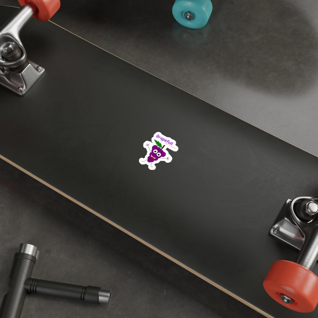 Grapefull — Grateful Grape Funny Die-Cut Sticker | Fruits of Amalthea