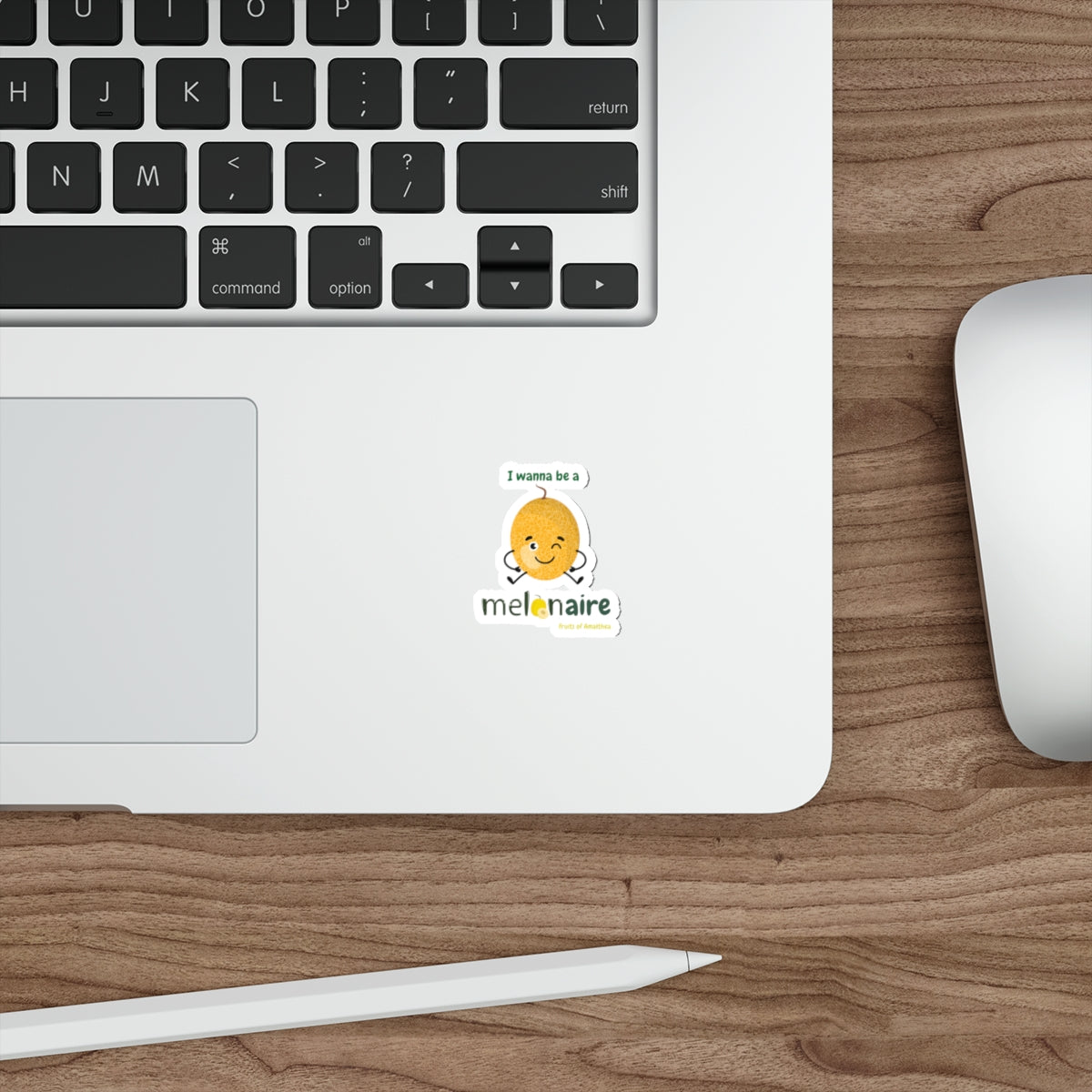Melonaire — "I Wanna Be a Melonaire" Funny Melon Die-Cut Sticker | Fruits of Amalthea