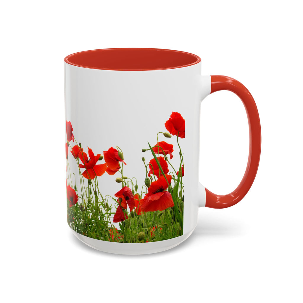 Poppy Field Accent Mug — Original Floral Ceramic Cup