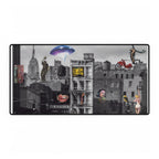 City Collage Desk Mat — Surreal Urban Collage Art