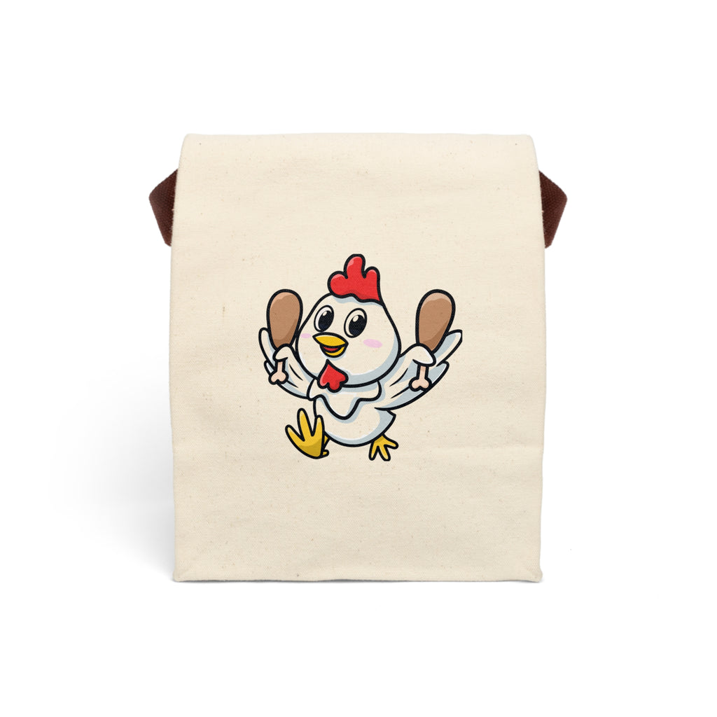 Chicken Canvas Lunch Bag — Funny Cartoon Print Reusable Tote