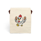 Chicken Canvas Lunch Bag — Funny Cartoon Print Reusable Tote