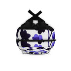Blue Floral Backpack — Lightweight Purple & Indigo Flower Pattern Everyday Bag
