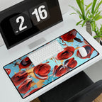 Abstract Poppies Desk Mat — Original Acrylic Art