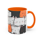 Kawaii Cat Accent Mug — Original Cute Cat Pattern Ceramic Cup