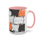 Kawaii Cat Accent Mug — Original Cute Cat Pattern Ceramic Cup