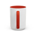 Music Notes Accent Mug — Original Watercolor Treble Clef Ceramic Cup