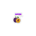OPEN — Plum Statement Die-Cut Sticker | Fruits of Amalthea