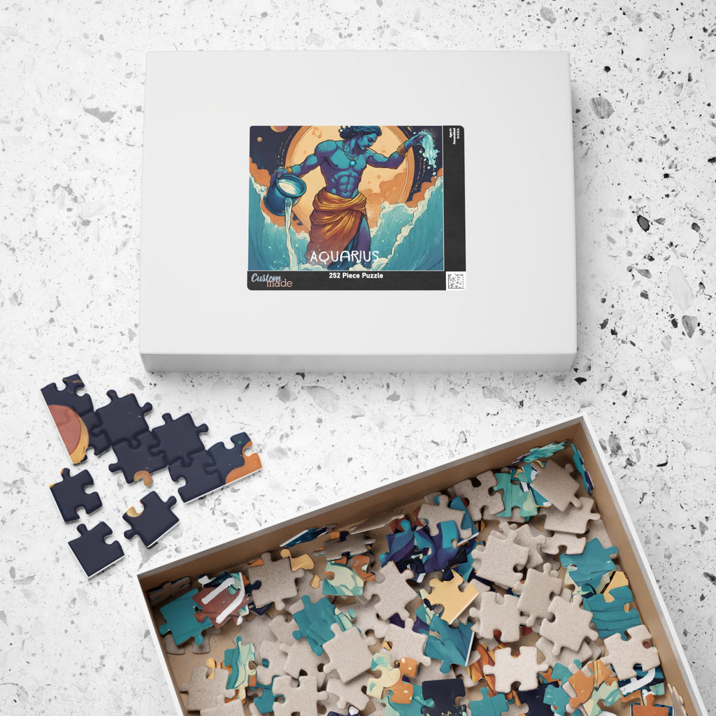 Aquarius Zodiac Puzzle — Original Mythic Water-Bearer Jigsaw, 252 Pieces