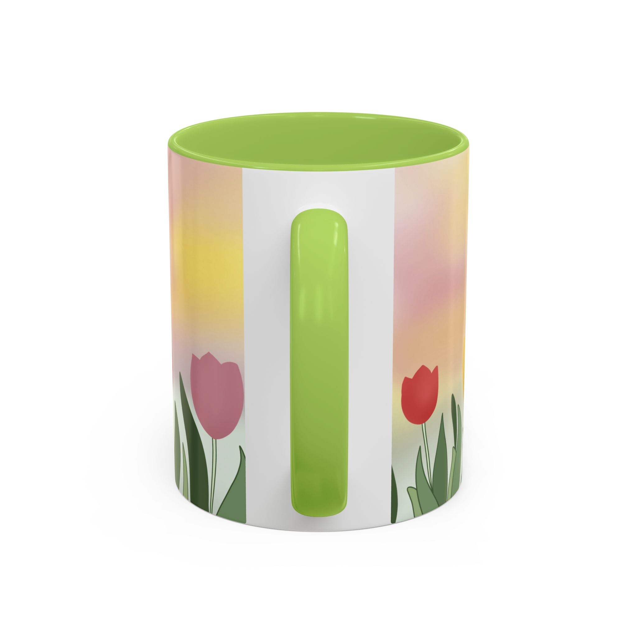Spring Tulip Accent Mug — Original Floral Ceramic Cup