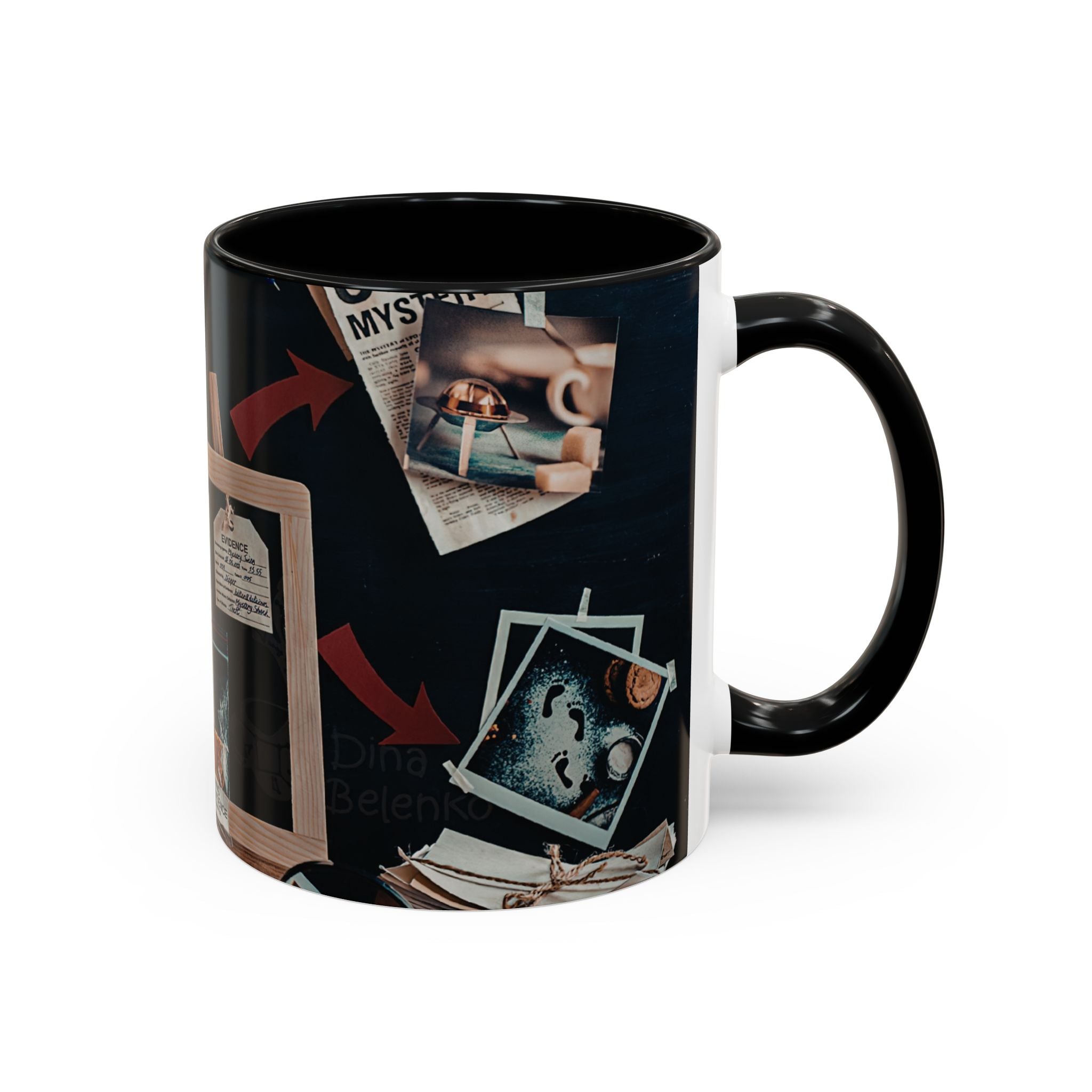 Mystery Caseboard Mug — "Cookies Reported Missing" Detective Design