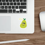 Uncom-pear — Smug Kawaii Pear Funny Die-Cut Sticker | Fruits of Amalthea
