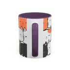 Kawaii Cat Accent Mug — Original Cute Cat Pattern Ceramic Cup