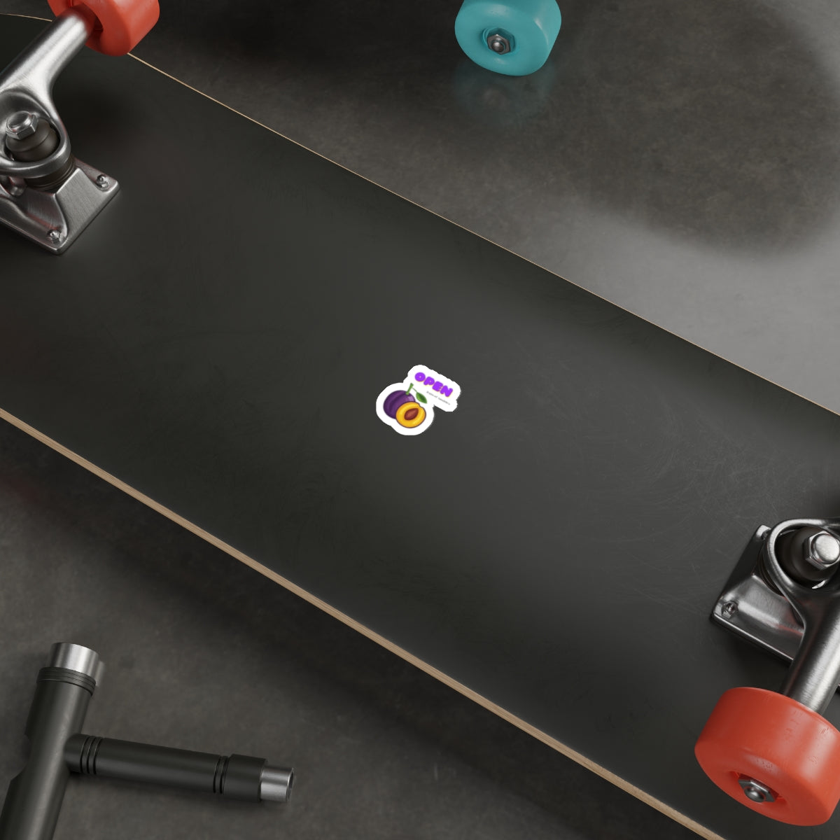 OPEN — Plum Statement Die-Cut Sticker | Fruits of Amalthea