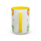 Watercolor Butterfly Accent Mug — Original Colorful Ceramic Cup