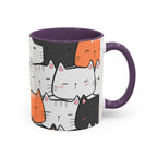 Kawaii Cat Accent Mug — Original Cute Cat Pattern Ceramic Cup