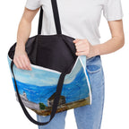 Schinoussa Greek Island Weekender Tote — Original Watercolor Art