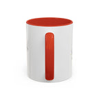 Music Notes Accent Mug — Original Watercolor Treble Clef Ceramic Cup
