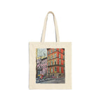 Brooklyn Row Houses Canvas Tote — Original Watercolor Art