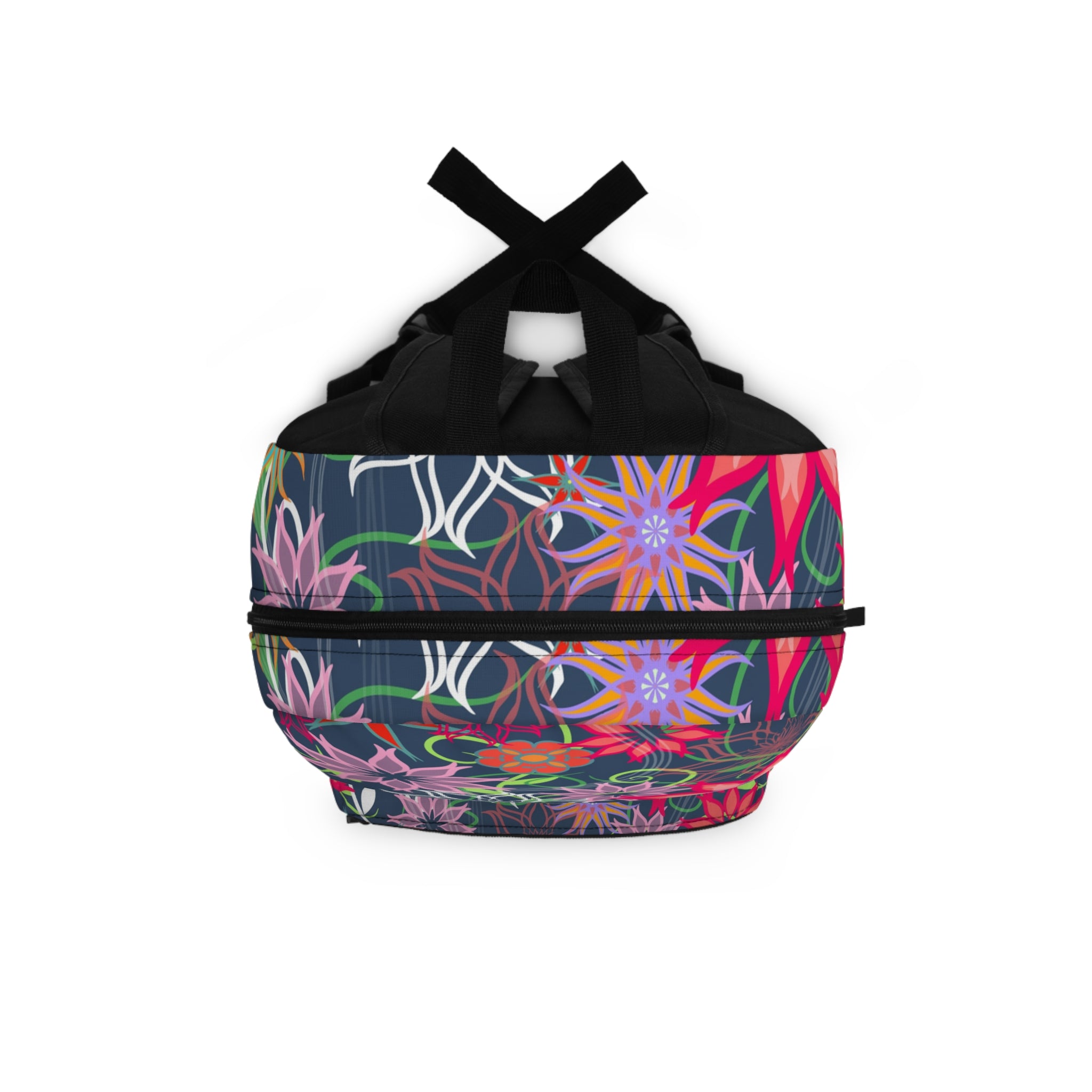Floral Night Sky Backpack — Colorful Boho Flower Print Everyday Bag