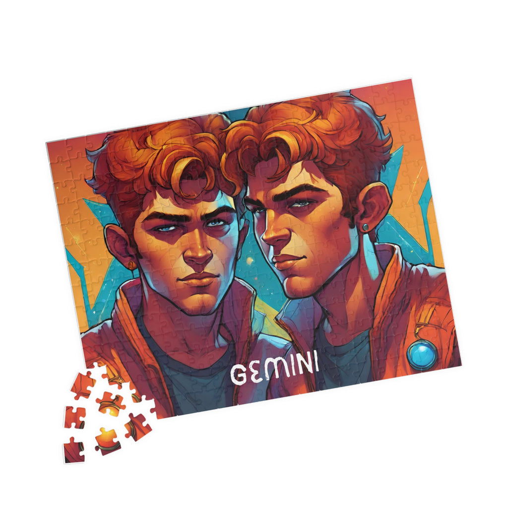 Gemini Zodiac Puzzle — Original Double Portrait Jigsaw, 252 Pieces