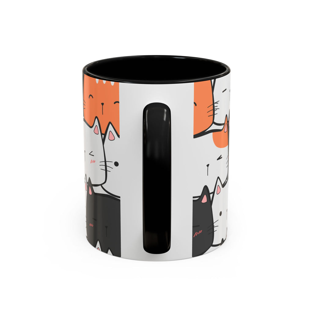Kawaii Cat Accent Mug — Original Cute Cat Pattern Ceramic Cup