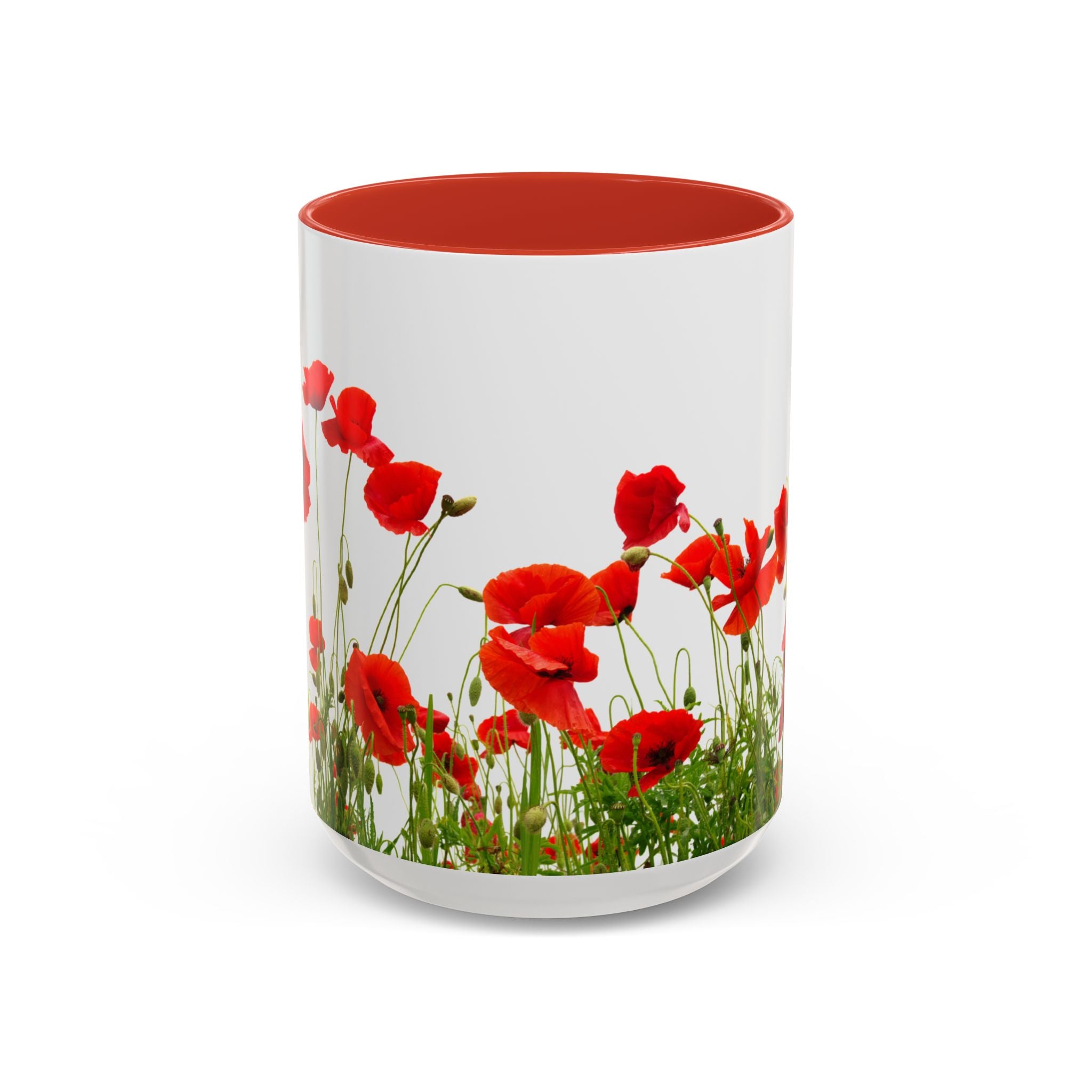 Poppy Field Accent Mug — Original Floral Ceramic Cup