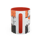 Kawaii Cat Accent Mug — Original Cute Cat Pattern Ceramic Cup