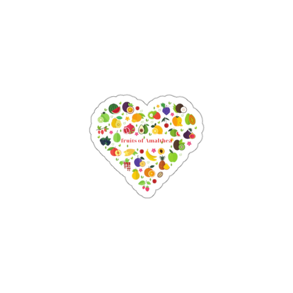 Fruits of Amalthea — Heart-Shaped Fruit Collection Die-Cut Sticker | The Signature Piece